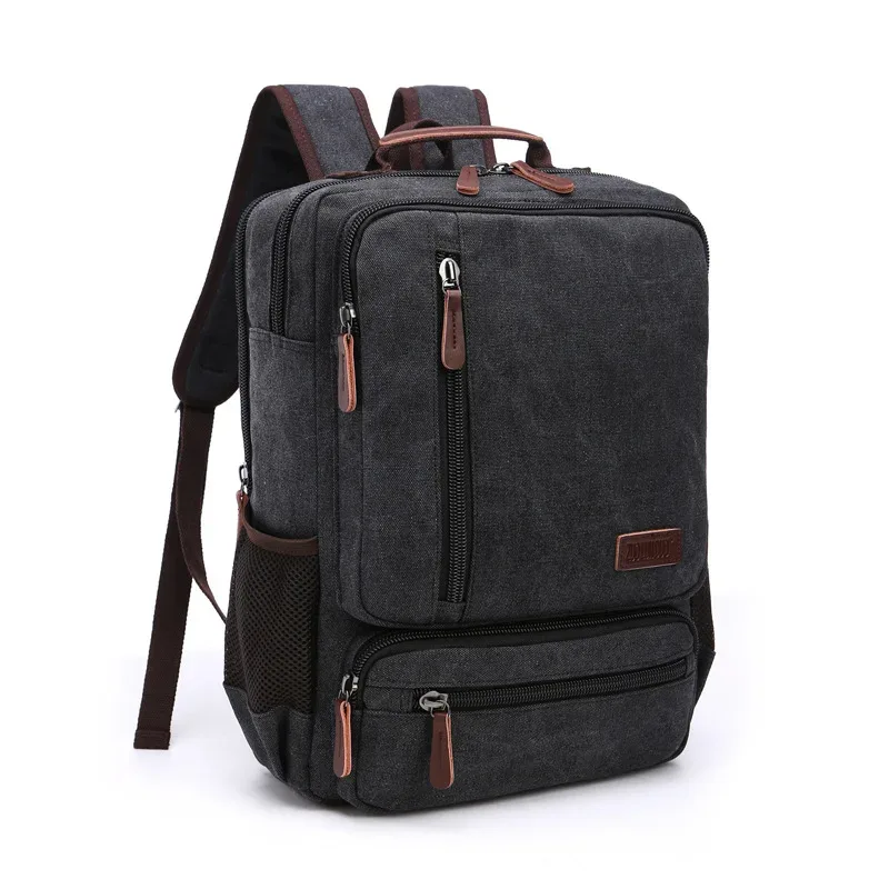 sac à dos vintage en toile pour hommes, grande capacité, sac de voyage à bandoulière, sac d'étudiant de haute qualité, sac à dos pour ordinateur portable