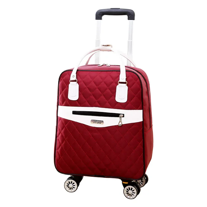 sac de voyage à roulettes pour femme, oxford, grande capacité, bagages à roulettes, valise