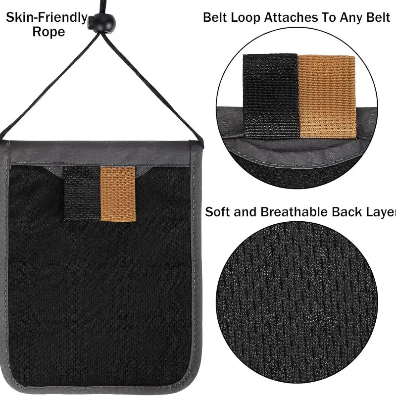 pochette de voyage, portefeuille de cou, porte-passeport familial, étui de rangement avec blocage rfid, portefeuille de voyage, accessoires de voyage