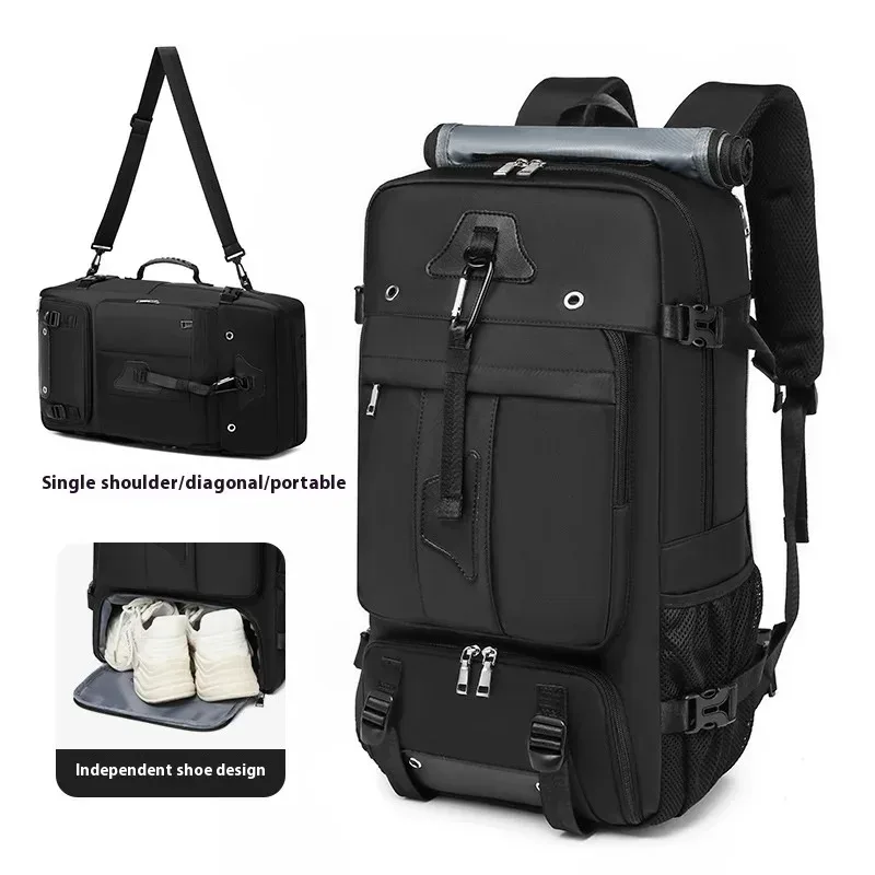 sac de voyage de grande capacité 55l pour hommes, valise pour ordinateur portable de 17.3 pouces, sac à dos multifonction étanche, sacs de camping en plein air