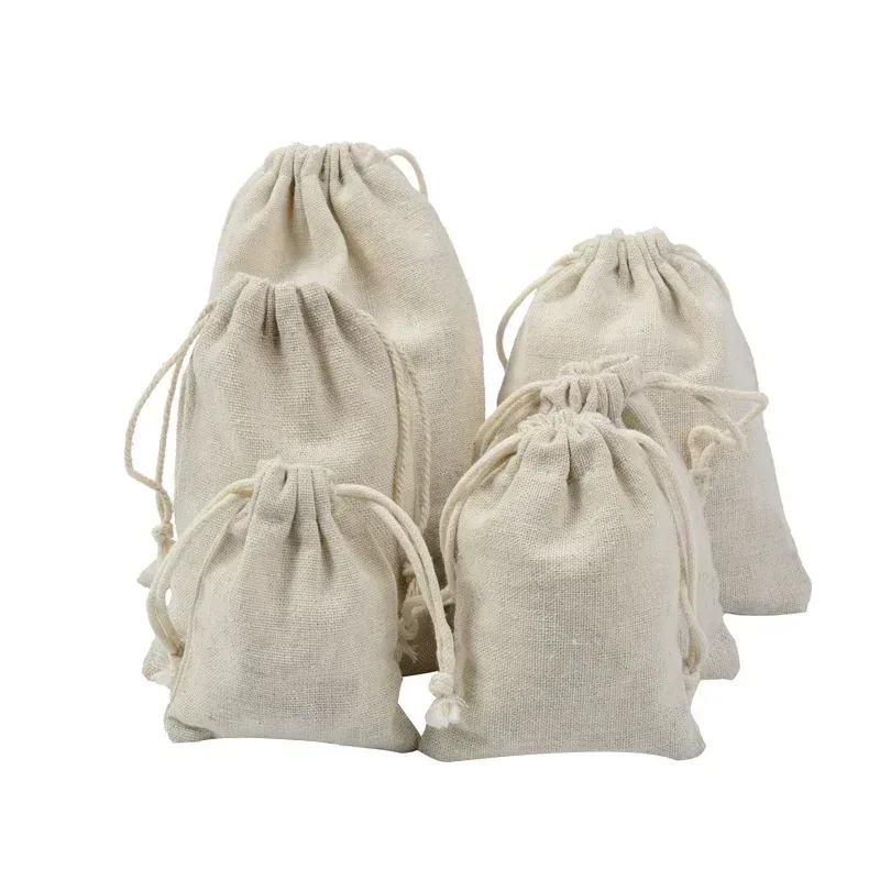 etya sac à cordon en coton fait à la main hommes femmes organisateur d'emballage de voyage sac à provisions réutilisable fourre-tout femme pochette de rangement de bagages