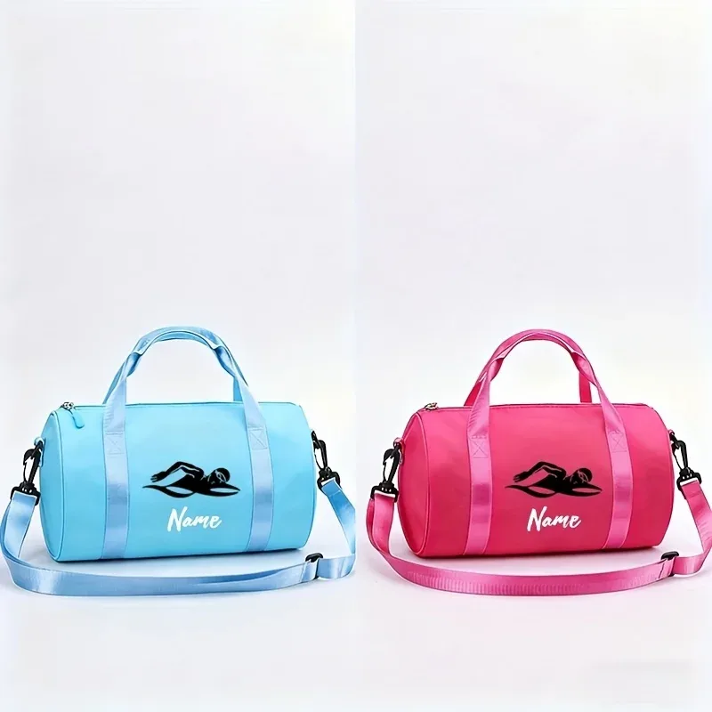 sac à main personnalisé avec nom, nouveau sac à main de voyage tendance et dynamique avec imprimé de natation, sac de rangement pour les passionnés de sport