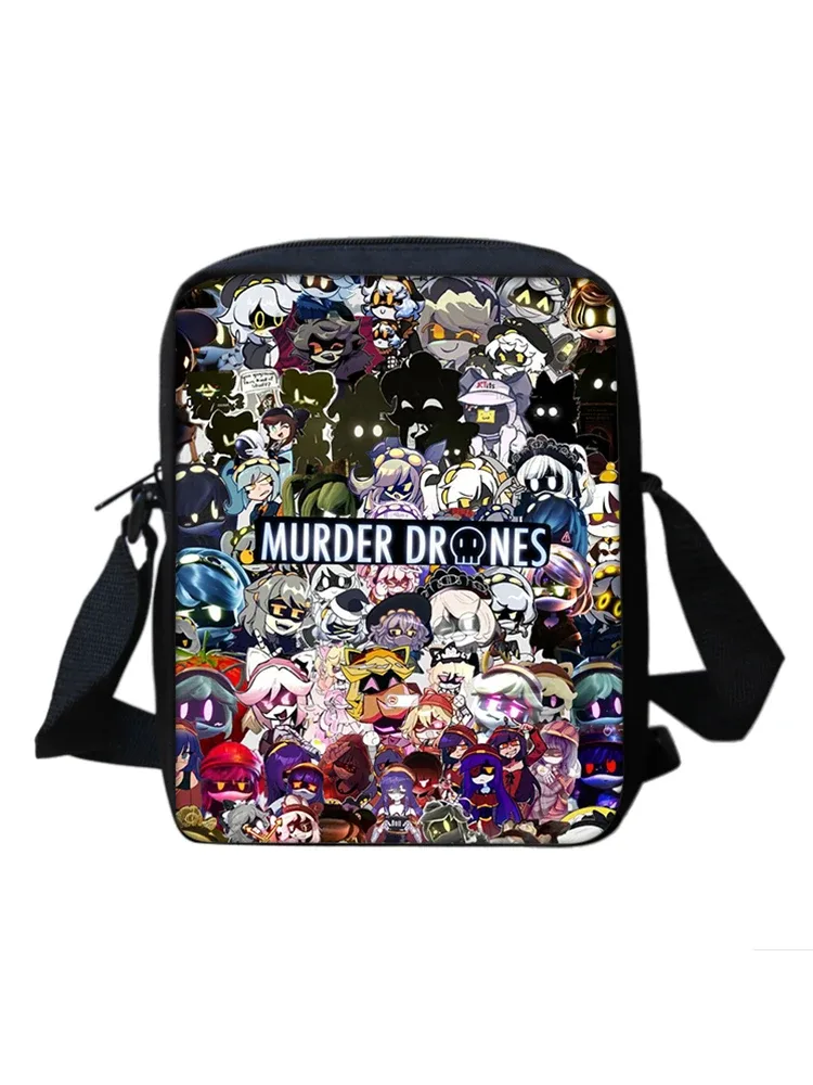 Murder Drones garçons et filles dessin animé imprimé sac à bandoulière enfants fourre-tout décontracté sac de téléphone hommes et femmes sac à provisions meilleur cadeau d'anniversaire