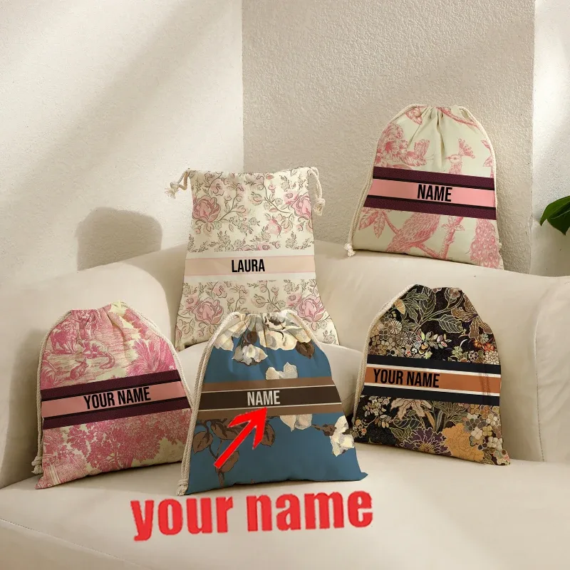 Sac de rangement personnalisé pour femmes, sac à bandoulière de grande capacité, fourre-tout imprimé à la mode, sac de rangement de nom personnalisé, sac de luxe