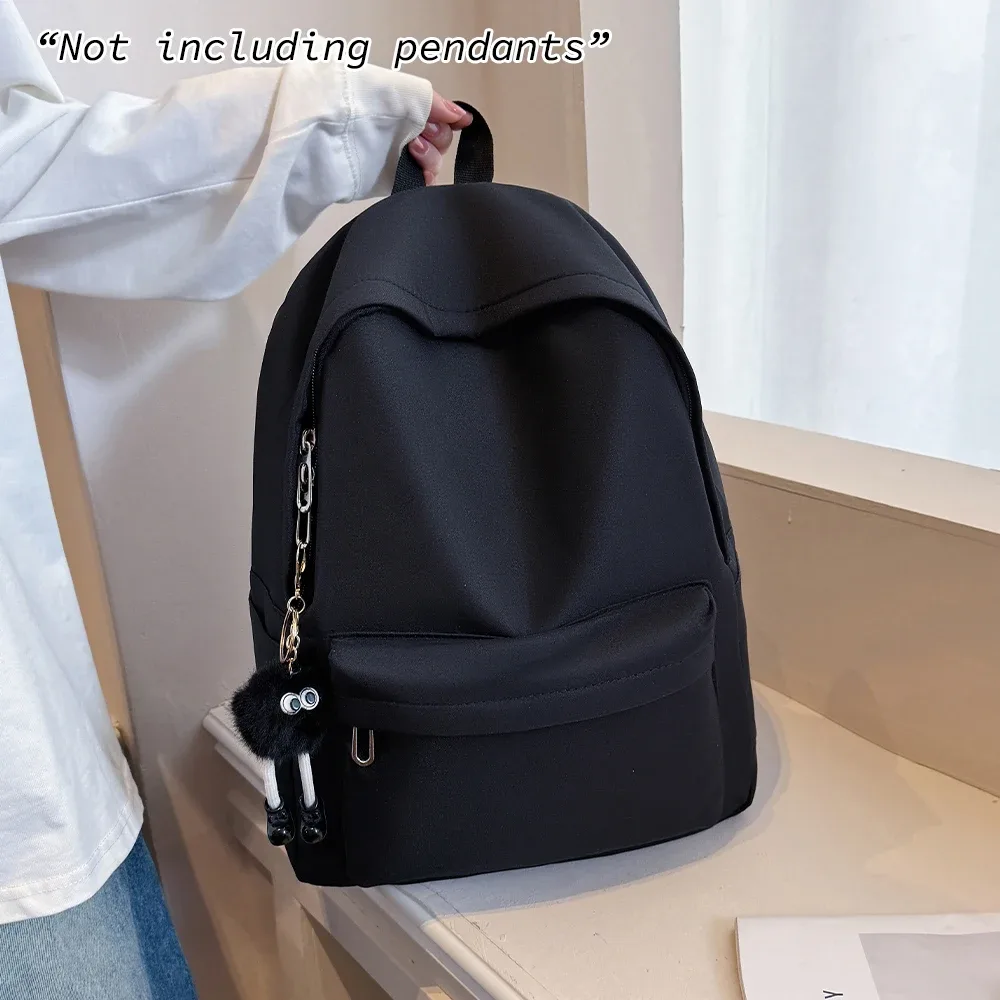 Sac à dos, sac à dos grande capacité, version coréenne, style Instagram, simple et polyvalent, couleur unie, sac à dos tendance