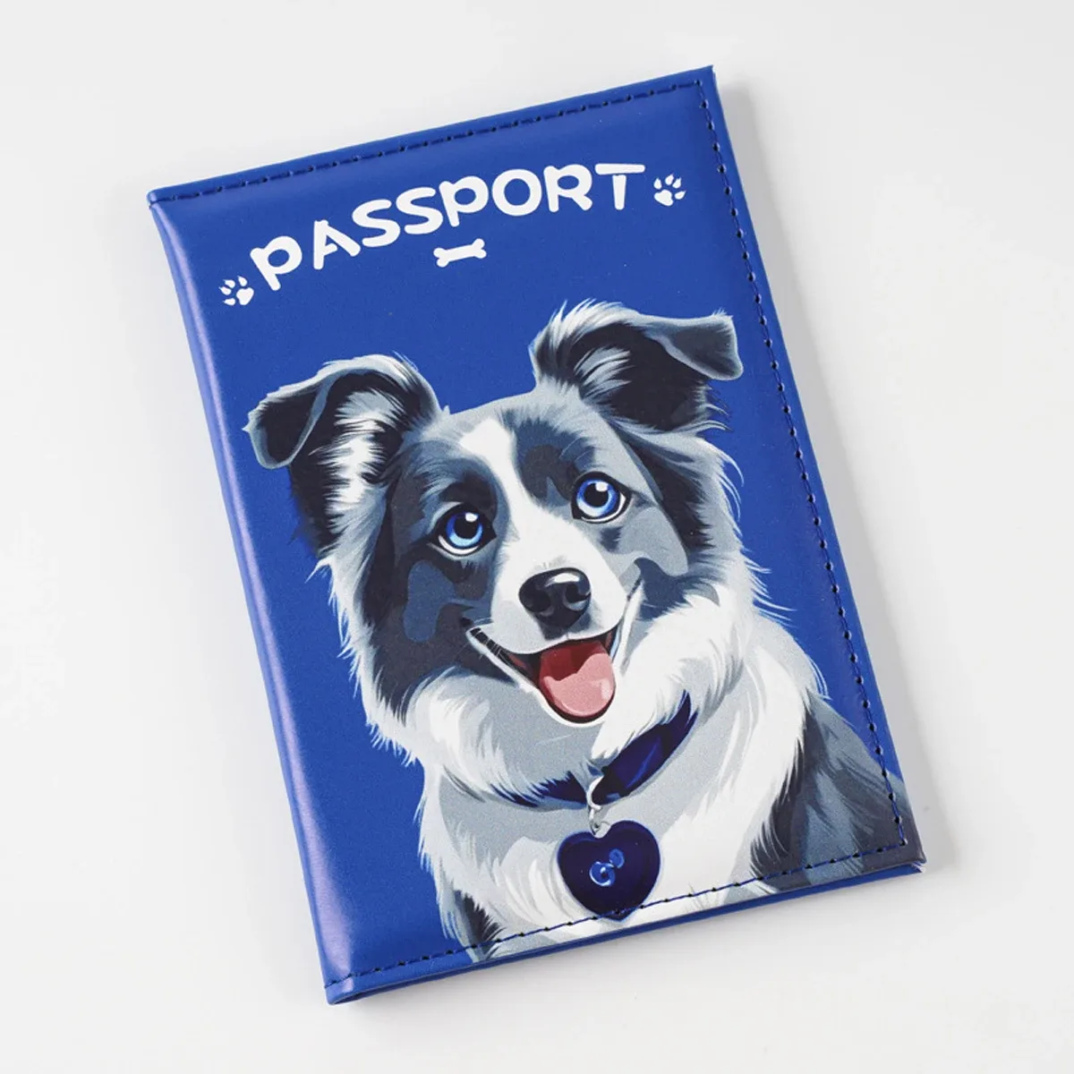 clips de passeport chat chien mignon, porte-passeport imprimé dessin animé en cuir pu, porte-documents de voyage, housse de protection pour billets aériens