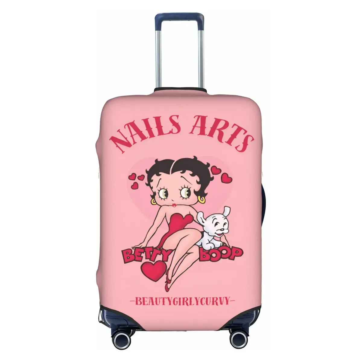 housse de valise élastique personnalisée b-bettys cartoon boop, housse de bagage de voyage classique d'anime pour valises de 18 à 32 pouces