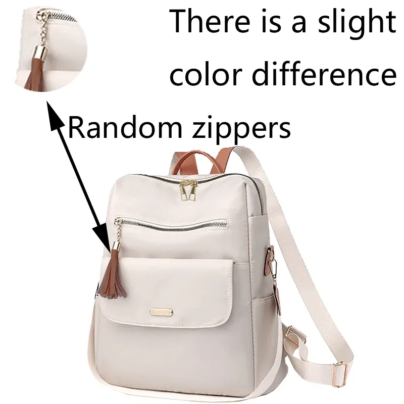 sac à dos chic et élégant multicolore avec détail pompon, sangle réglable, léger pour un usage quotidien, sac décontracté, fonctionnel et tendance