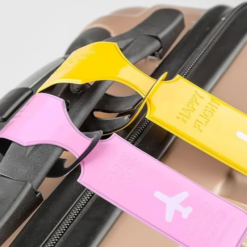10 étiquettes de bagages imperméables – accessoires de voyage élégants à motif plat pour une identification rapide et sécurisée des bagages
