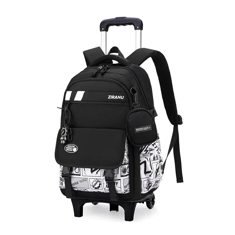 sac à dos à roulettes pour enfants, ensemble de sacs à dos à roulettes pour garçons, sac d'école avec roulettes, sac à bagages roulant, sac de livre pour étudiants