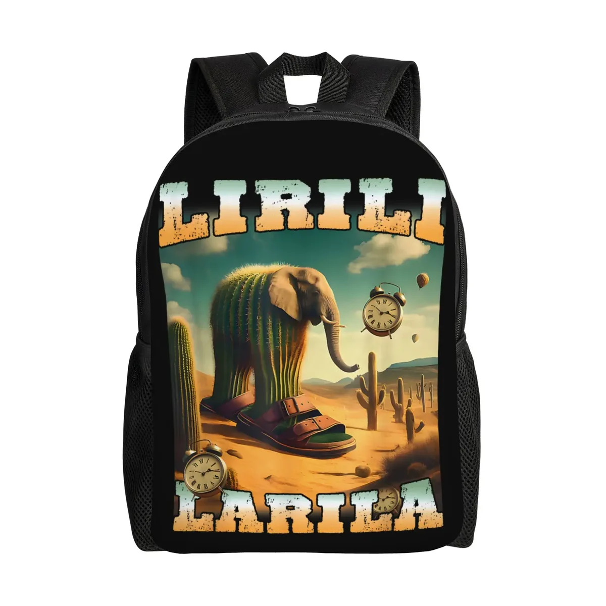 sac à dos tendance et durable pour étudiants et professionnels, motif meme 'strawberry elephant italian brainrot', amusant, pour hommes et femmes, sac à bandoulière pour ordinateur portable