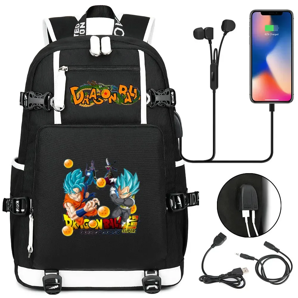Sac à dos camouflage Dragon Ball - Sac d'école grande capacité pour étudiants, sac à dos pour enfants, sac de voyage en plein air pour garçons
