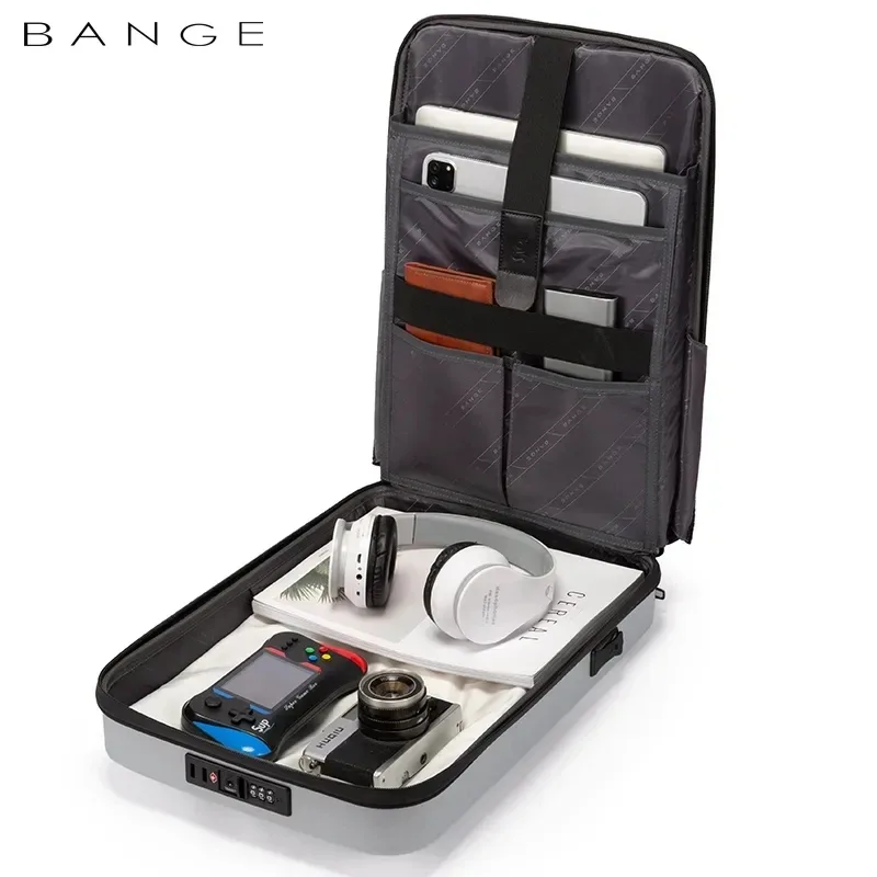 bange sac à dos multifonction série coque dure hommes anti-vol étanche ordinateur portable mâle sac à dos mot de passe d'affaires
