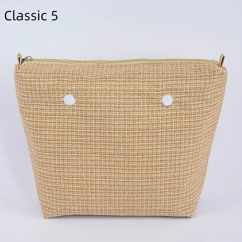 organisateur classique en toile de lin tanqu, doublure intérieure en tissu pour obag mini o bag, accessoire pour sac à main femme
