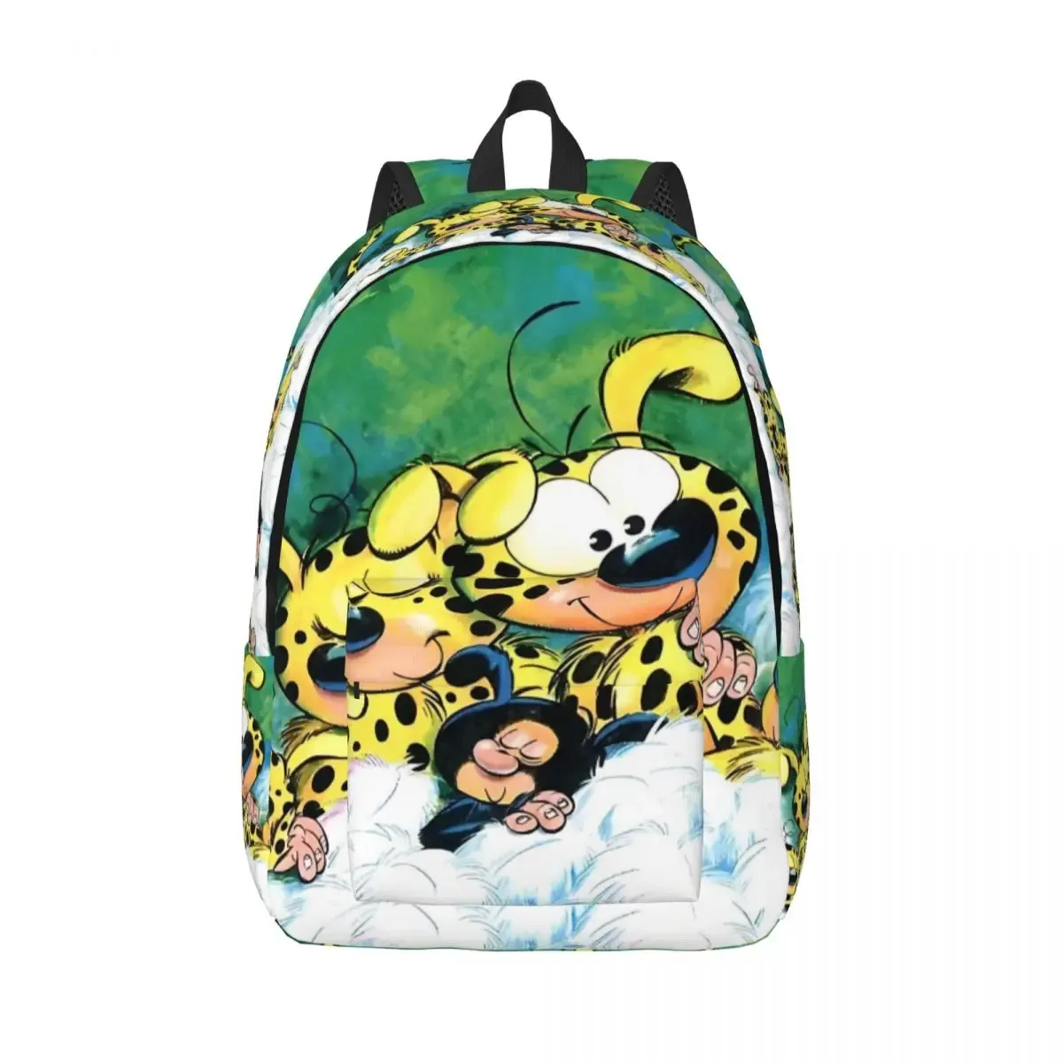 sac à dos en toile de bain familial marsupilami personnalisé pour femmes et hommes, sac à livres décontracté pour l'école et l'université, sacs de personnages de dessins animés