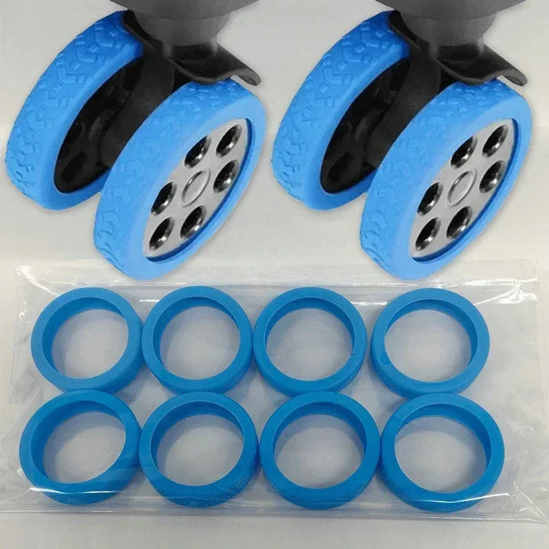 housse de protection pour roues de bagages, housse en caoutchouc silencieuse pour valise de voyage, housse universelle en silicone pour roues, pneu
