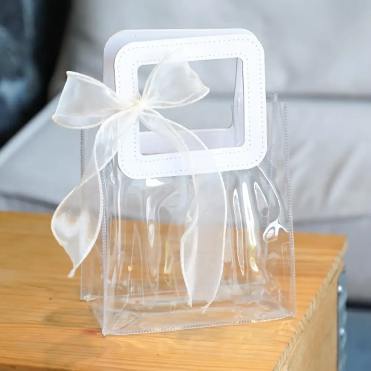 sac à main transparent pour voyage, sacs cadeaux de mariage, sac fourre-tout transparent, sac à cosmétiques, bouquets de fleurs, anniversaire