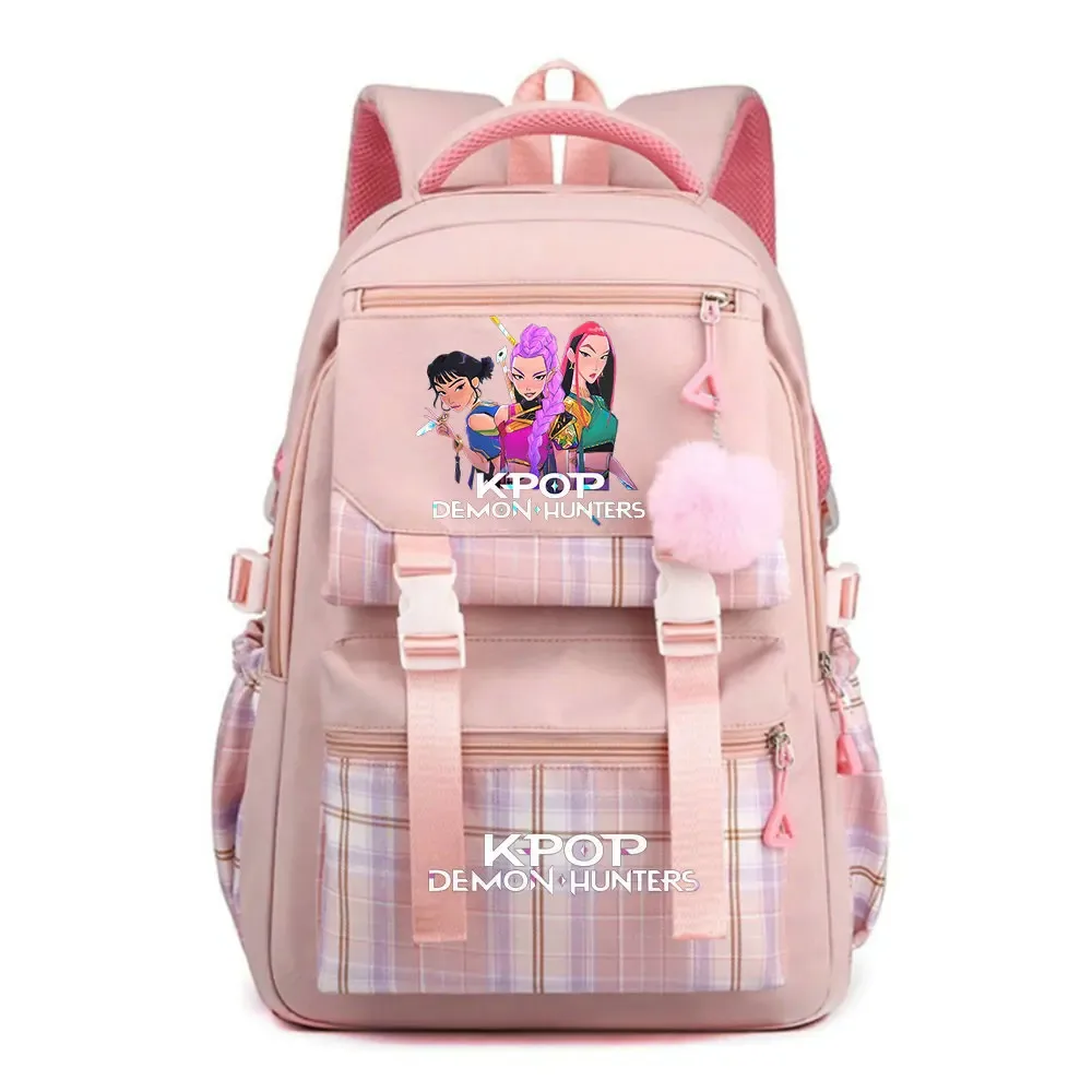 sacs à dos d'école kpop demon hunters, sacs d'école pour étudiants, sac à dos de voyage à la mode pour filles, sac à dos étanche avec fermeture éclair, sac à dos pour ordinateur portable