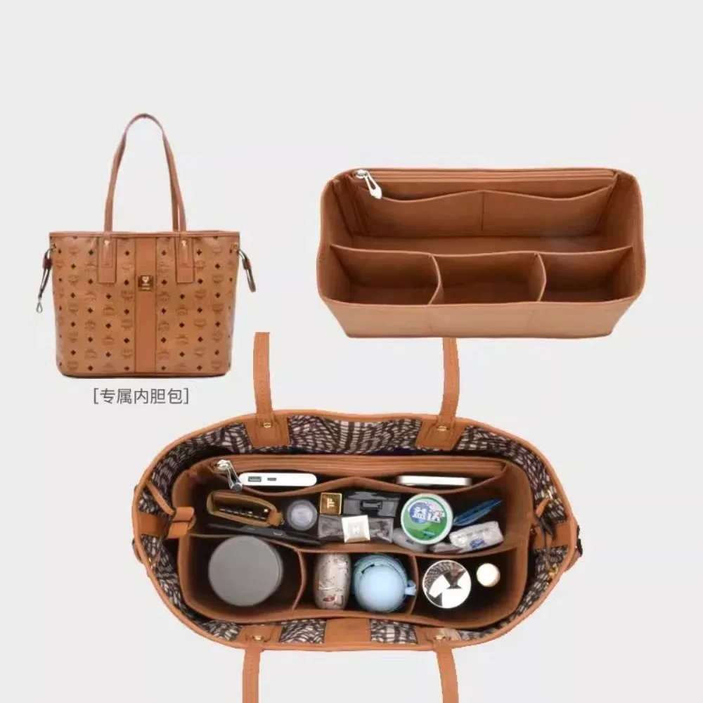 organisateur de sac à main en feutre, fourre-tout façonnant, sac façonnant de doublure insérée dans les sacs pour mcm liz visetos speedy neverful