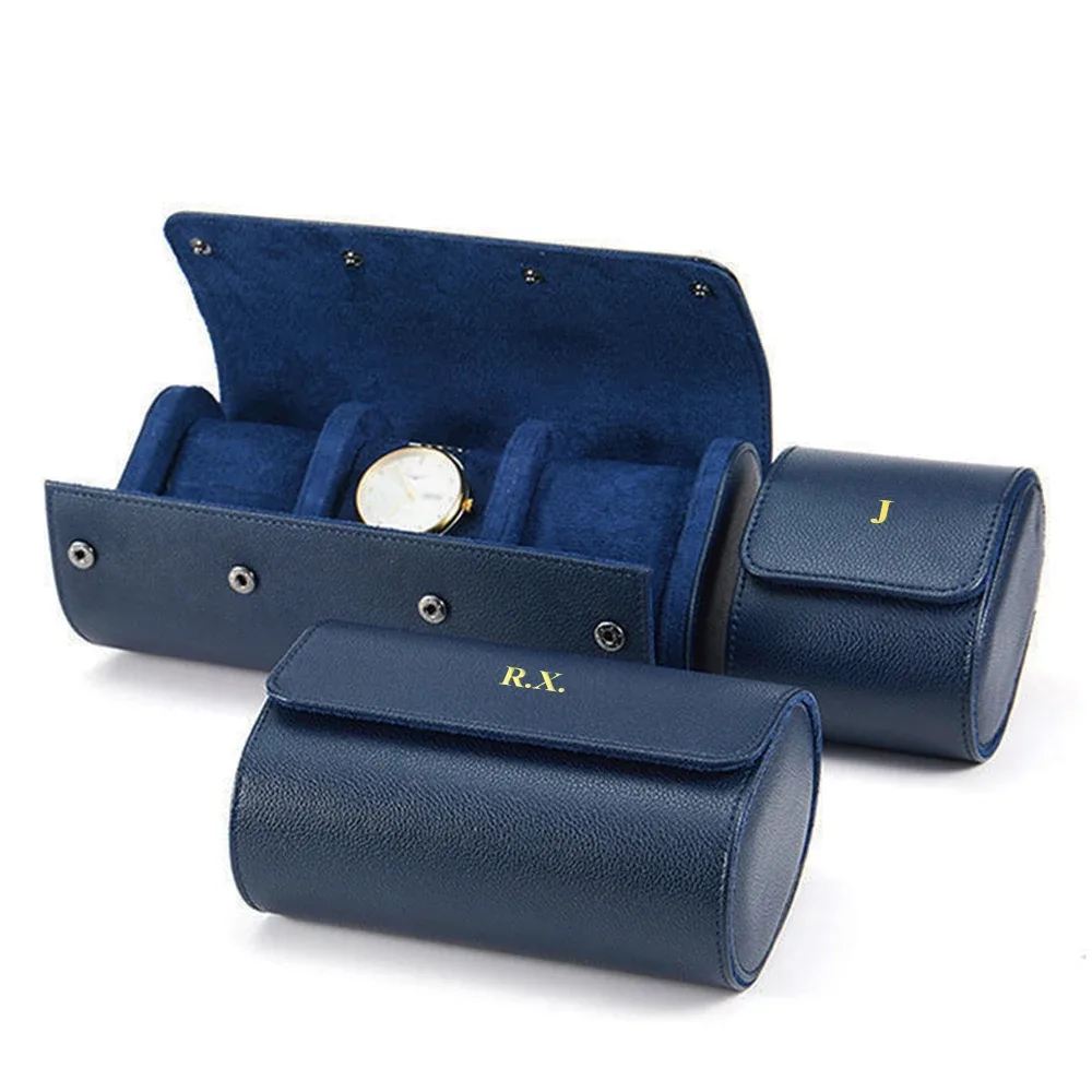 étui à montre personnalisé avec logo, en cuir pu de luxe, gravure de nom, organiseur pour hommes à 1, 2 ou 3 emplacements, boîte à montre de voyage, cadeau pour femmes, boîte de présentation de montre