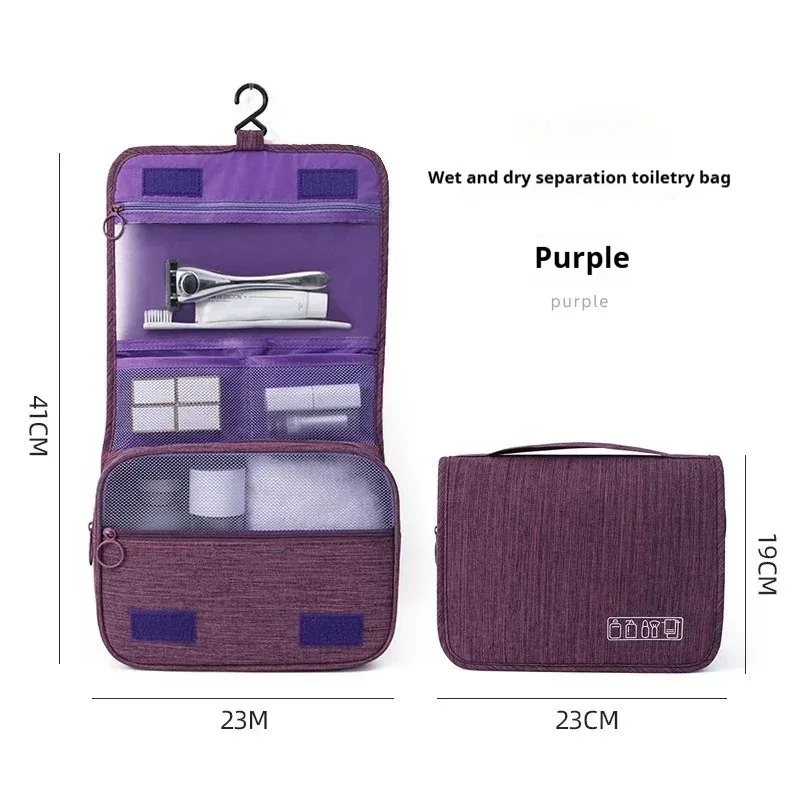 trousse de toilette pliable pour voyage et affaires, trousse de maquillage, cosmétique