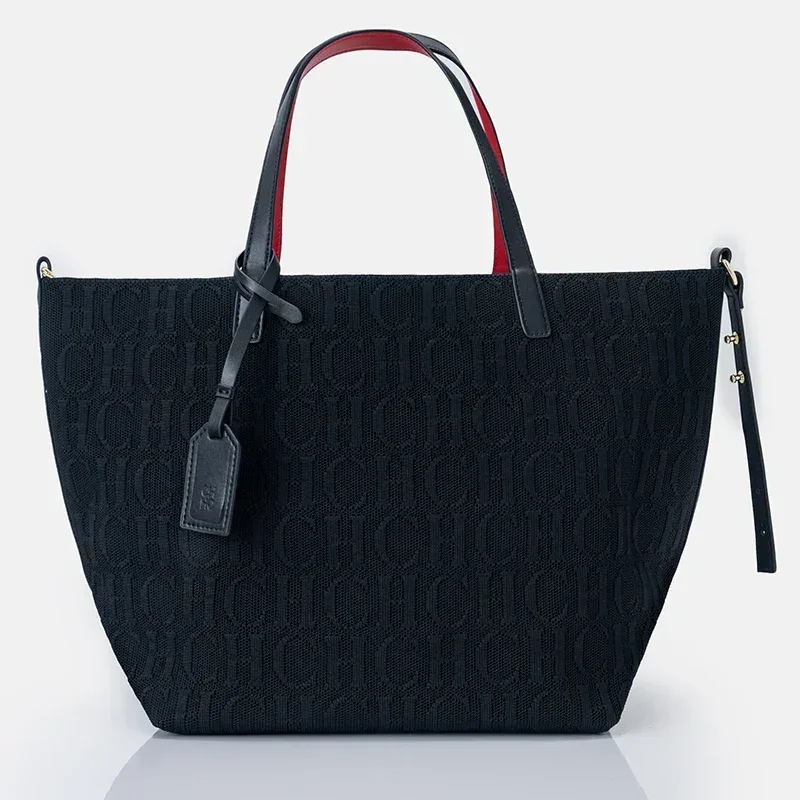 sac fourre-tout ch de marque, sac tissé volanté, style vintage, couleur unie, grande capacité, multifonctionnel, nouvelle collection 2026 pour femme