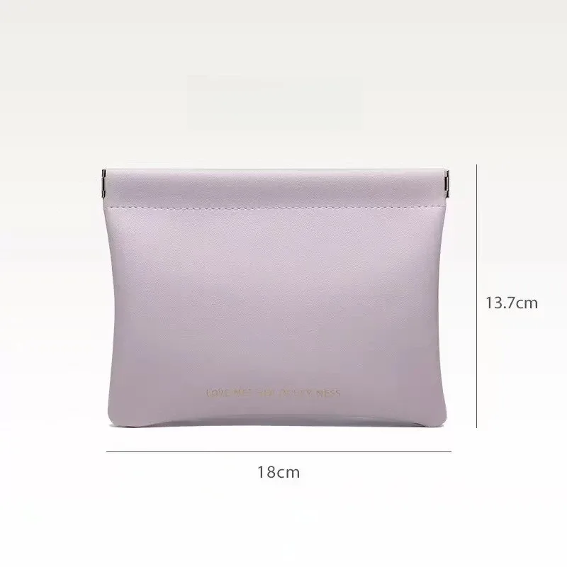 petite trousse de rangement portable pour écouteurs, pièces de monnaie, rouge à lèvres. | sac de rangement pour balles en pu à fermeture automatique