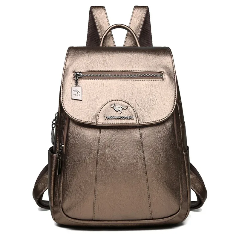 sacs à dos en cuir souple vintage pour femmes, sacs initiés par la femme, sac à dos de voyage décontracté pour dames, sacs d'école, vente chaude