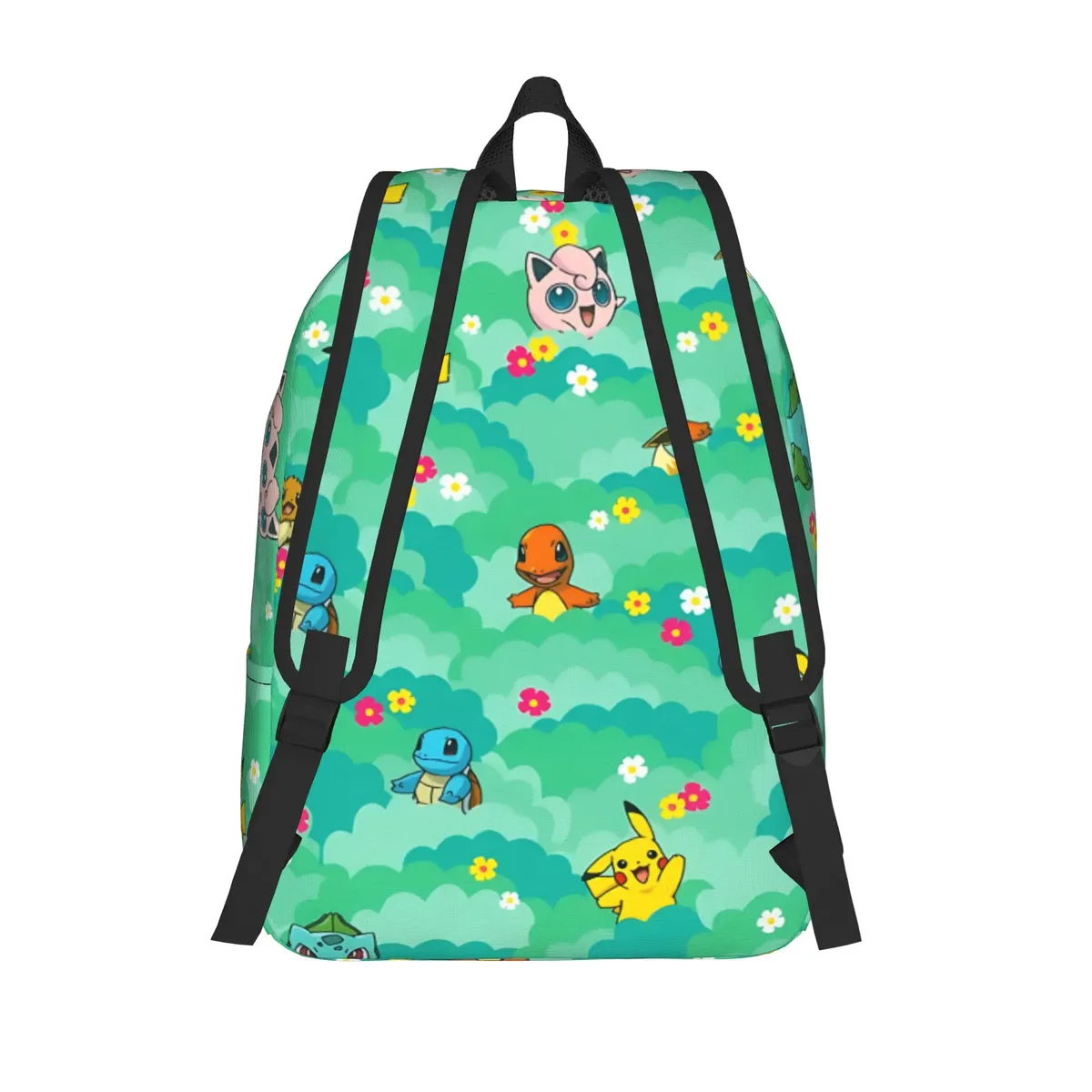 sac à dos à thème pokemon de dessin animé à la mode, design mochilas harajuku pour l'école, sac à dos de grande capacité