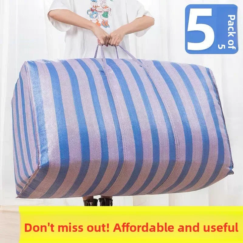 sac de rangement extra large en peau de serpent tressée, épaissi, pour déménagement, vêtements, sous-vêtements, voyage, chambre à coucher, etc.