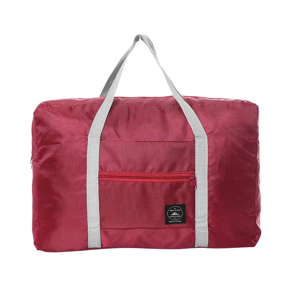 sac de voyage pliable imperméable de couleur unie, sac à bagages léger de grande capacité