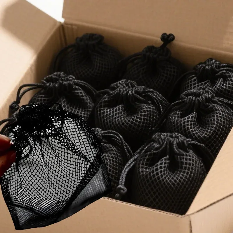 sacs de rangement à cordon de serrage en maille réglable, pochette de rangement multi-tailles pour chaussures, voyage, équipement de sport, lavable, respirant, léger