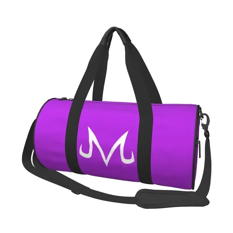 majin buu – sacs polochons de voyage ronds imprimés, sac de sport, compartiment à chaussures pour hommes et femmes, sac léger pliable et étanche