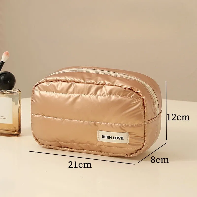 sac à cosmétiques fourre-tout de grande capacité, nouvelle pochette de toilette de voyage or argent, organisateur de maquillage portable pour rouge à lèvres, étui à cosmétiques