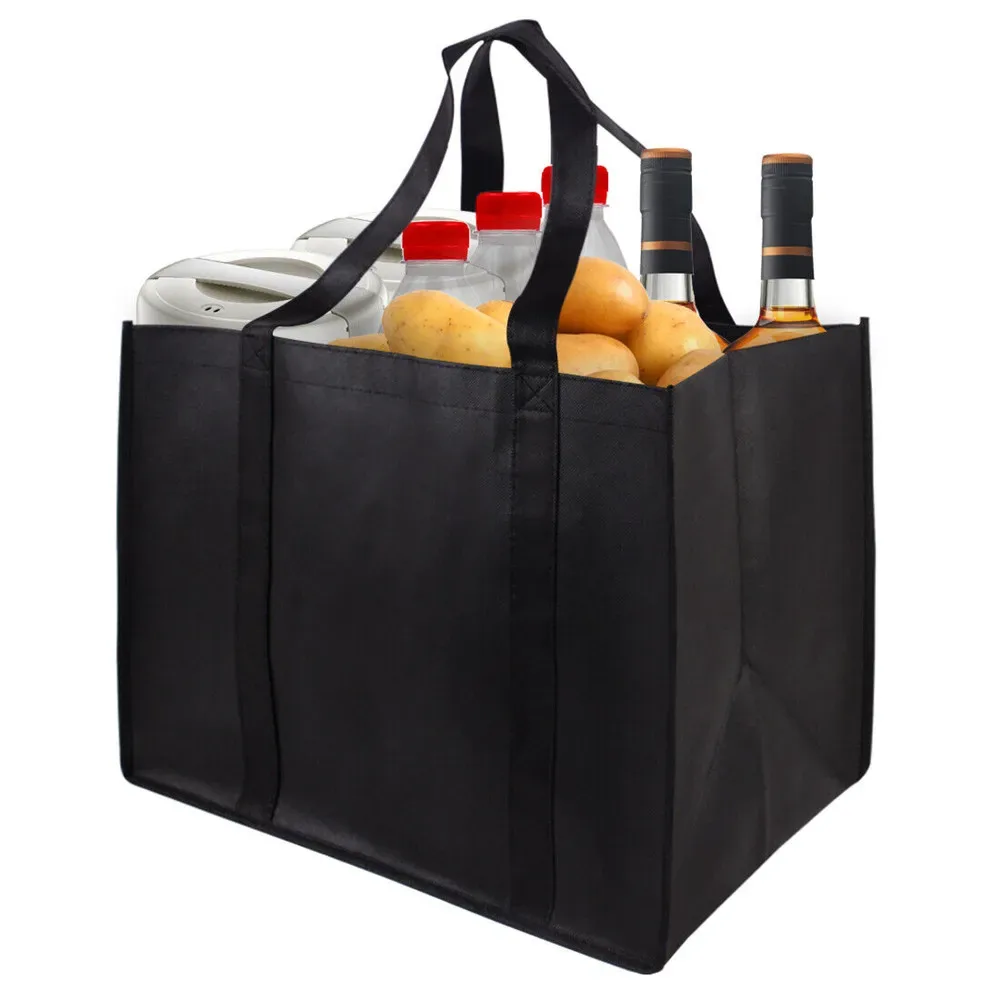 sacs à provisions réutilisables simples pour femmes, sac à main d'épicerie portable et écologique, sac fourre-tout de grande capacité, pliable et rapide