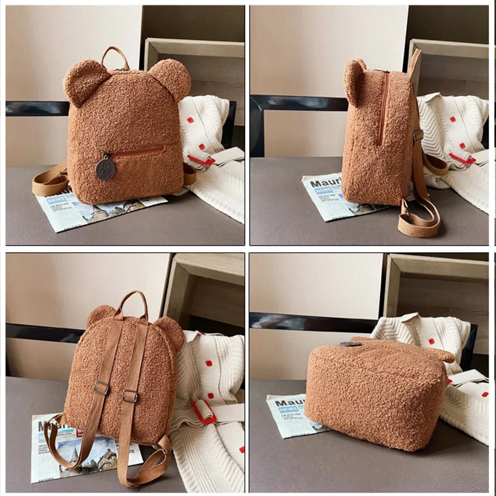 sacs à dos ours personnalisés nom personnalisé portablemini enfants voyage shopping sacs à dos femmes mignon ours en forme d'épaule sac à dos