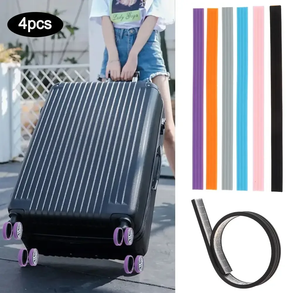 autocollants de protection de roues de bagages, couverture de roues de valise, réduit le bruit, accessoires de manchon de roues