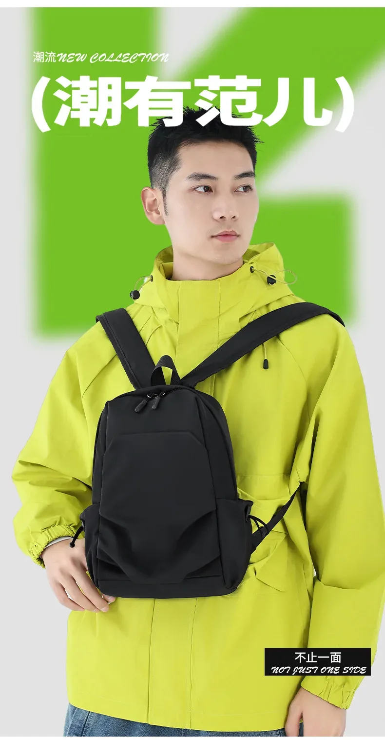 sac à dos mini homme homefish tendance noir 2026 en toile imperméable, sac à bandoulière de voyage, petit sac à dos de créateur pour homme