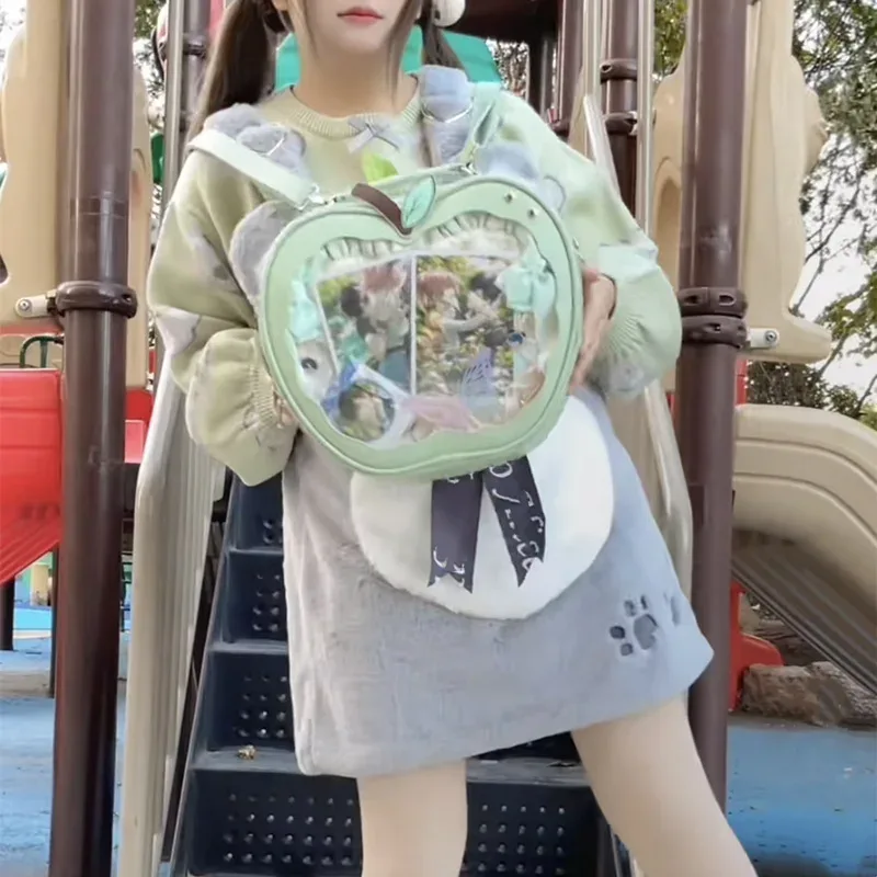 nouvelle fille harajuku niche design pomme sac à bandoulière sac à main style doux mignon ulzzang ita sac y2k sac à dos style preppy itabag