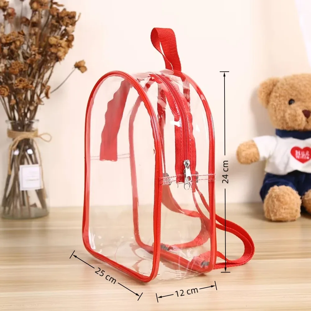 nouveau sac à dos transparent étanche petit sac à dos transparent en pvc sacs à dos de rangement à fermeture éclair été