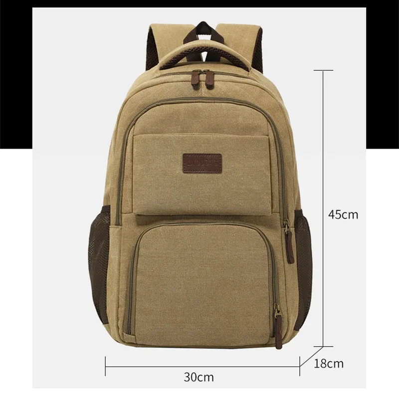 sac à dos pour hommes à la mode sac à dos en toile décontracté haut de gamme pour femmes sac à dos pour ordinateur portable de grande capacité cartable simple et durable