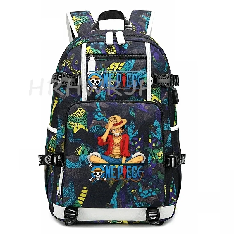 sac à dos one piece monkey d luffy, simple, grande capacité, pour le sport, les voyages, les loisirs, l'école, pour ordinateur portable, unisexe, mochila de voyage