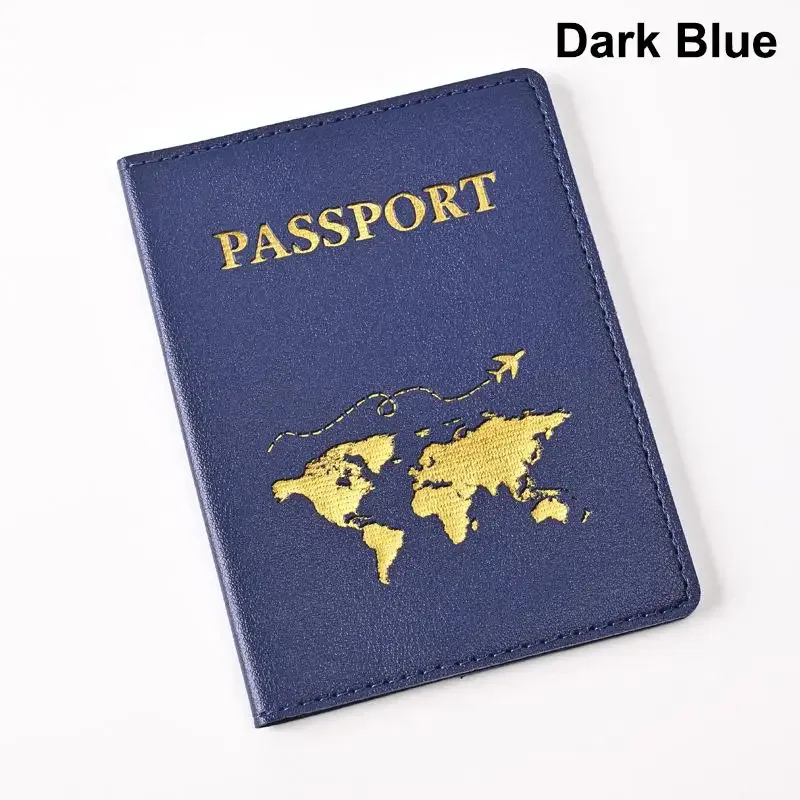 porte-passeport en cuir pu pour femmes, porte-billets, porte-cartes, sac de protection pour cartes, pochette multifonction pour cartes, pochette d'identité pour couples, 1 pièce