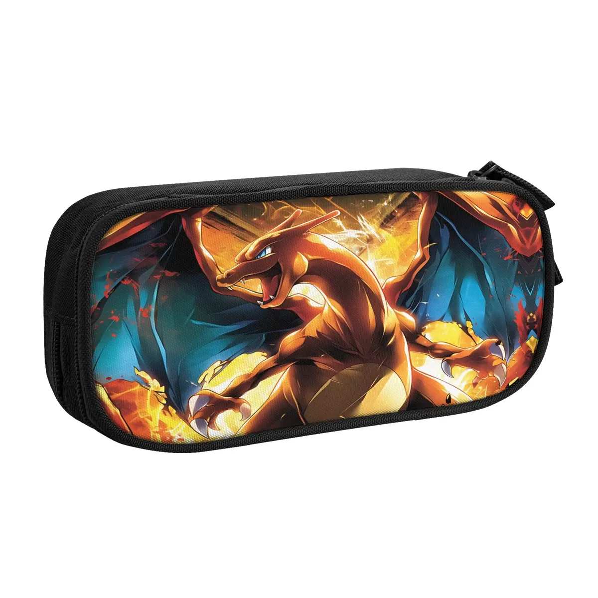 sacs de grande capacité personnalisés avec un motif de pokémon charizard pour enfants, trousse scolaire pour garçons et filles