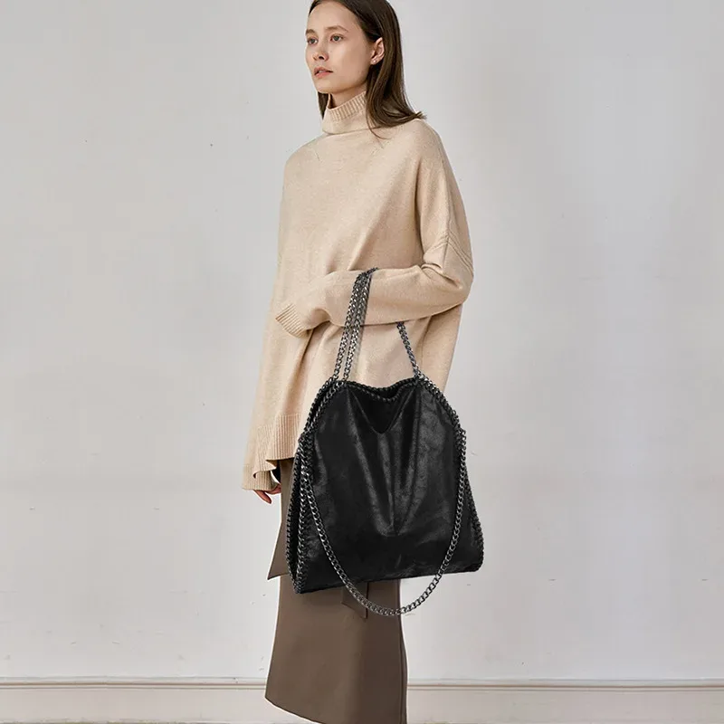 Sac à main pour femme, design tendance, décontracté, avec poches, portable, grand sac à bandoulière à chaîne, cadeau d'anniversaire