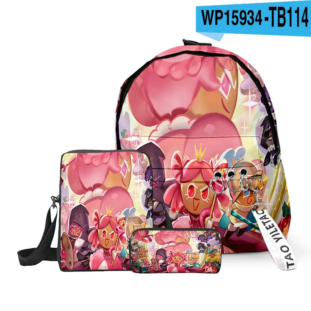 sac à dos scolaire classique amusant shadow milk en peluche avec impression 3d, lot de 3 pièces : sac à dos pour ordinateur portable, sac à bandoulière incliné et trousse à crayons