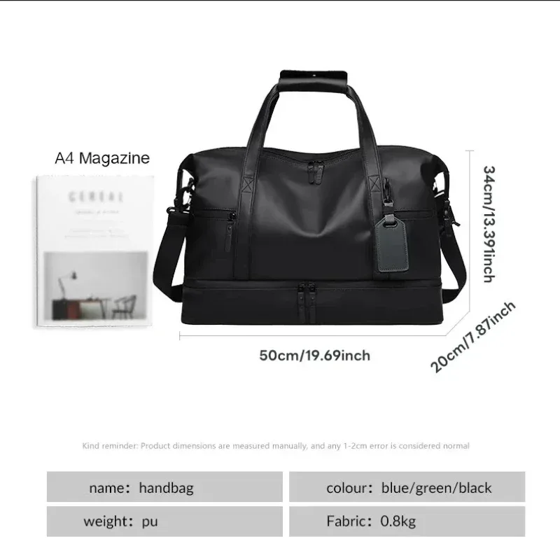 sac fourre-tout de voyage à la mode pour hommes et femmes, sac à main à bandoulière de grande capacité, sac de loisirs et de sport, sac de voyage d'affaires simple