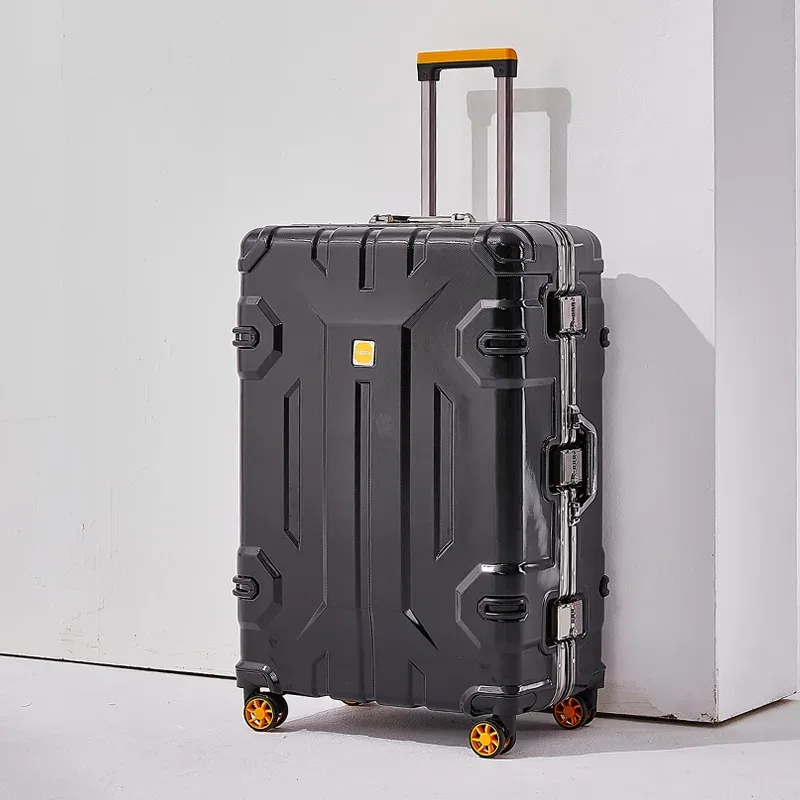 valise à bagages avec cadre en aluminium de grande capacité, sac de voyage à roulettes, valise à roulettes durable et résistante à l'usure de 20 à 28 pouces
