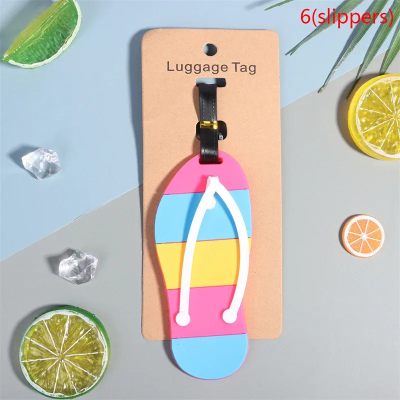 étiquette de bagage en silicone portable, étiquette de voyage, porte-adresse d'identification, style créatif, valise krasno-corgi & cat, accessoires de voyage, mode