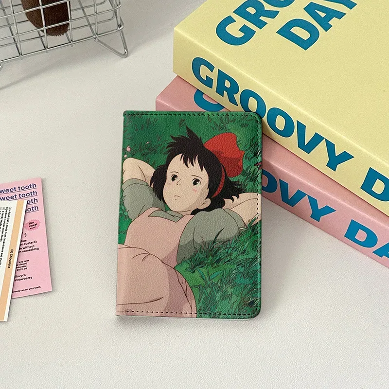 porte-passeport animé japonais, portefeuille de voyage, essentiels de voyage, porte-cartes de crédit pour billets d'avion pour femmes, étui de protection pour passeport